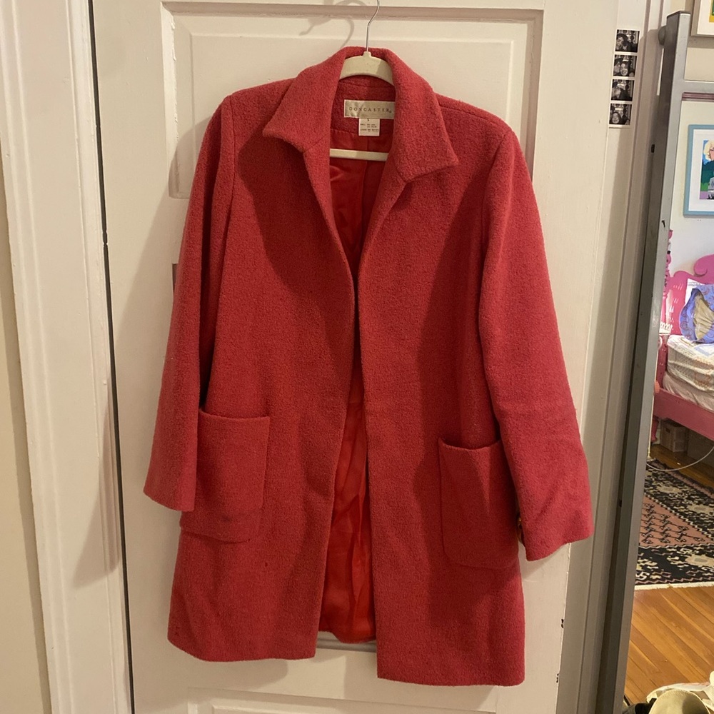 Vintage Pink Boucle Doncaster Coat
